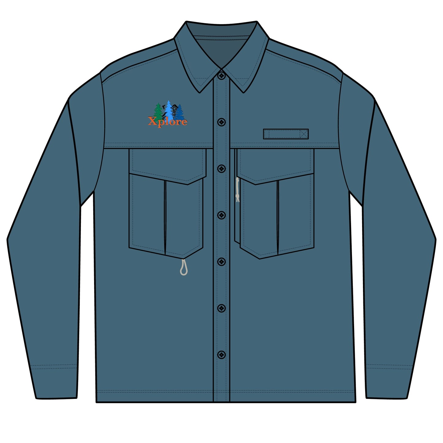 XPLORE Embroidered Outdoor Button-Down
