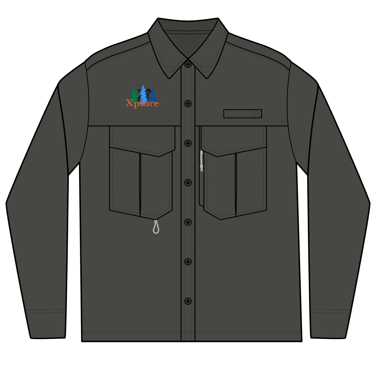 XPLORE Embroidered Outdoor Button-Down