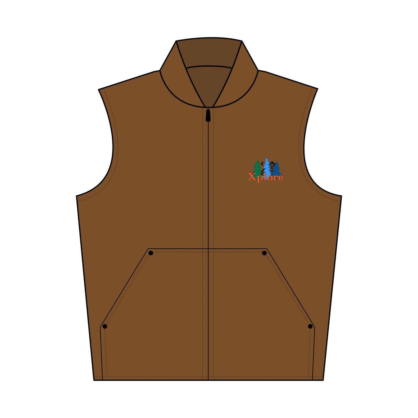 XPLORE Embroidered Duck Cloth Vest